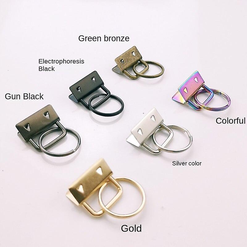 10/60 Pcs Lanyard Keychain Hardware Set Swivel Snap Hooks Colorful Key Fob, Keychain Fob Hardware For Wristlets Keychain Making
