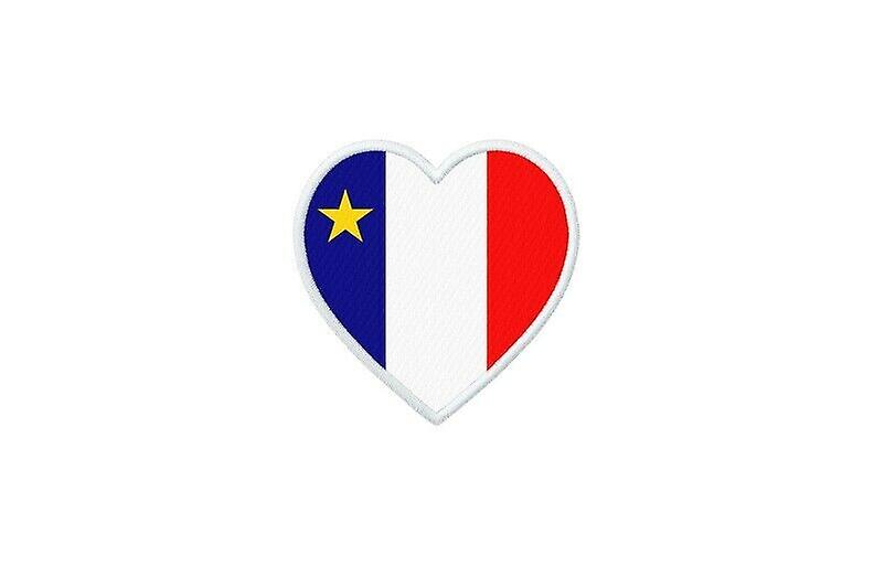 Patch badge ecusson prints thermocollant flag heart canada Acadia