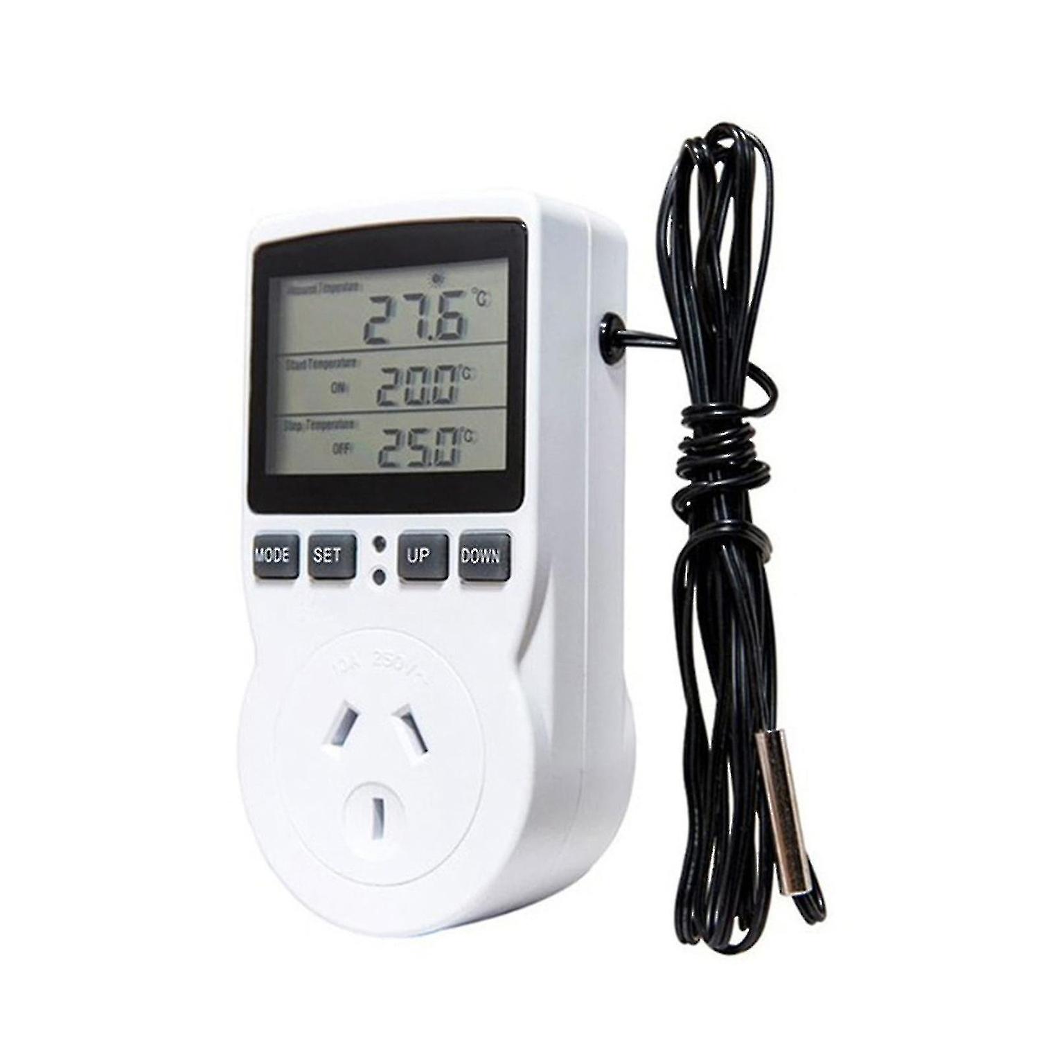 Temperature Controller 16a 230v Large Screen Lcd Display Digital Thermostat Socket Outlet For Heat M