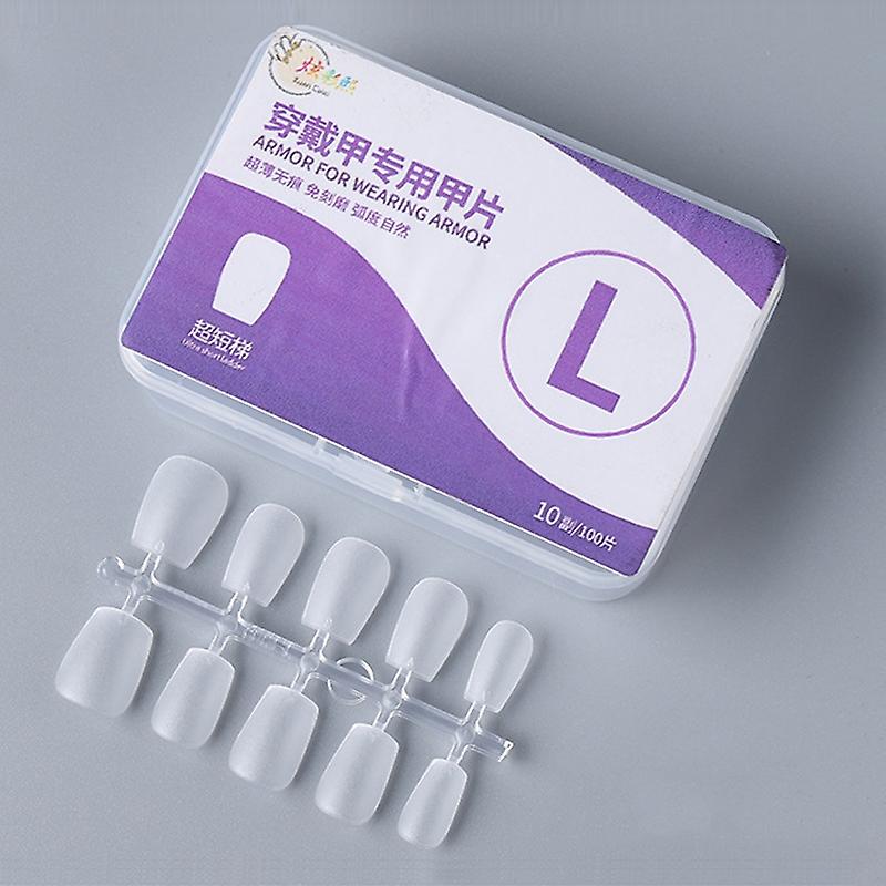 10pairs Of 100pcs/Box False Nails Tip Ultra-short Ladder L