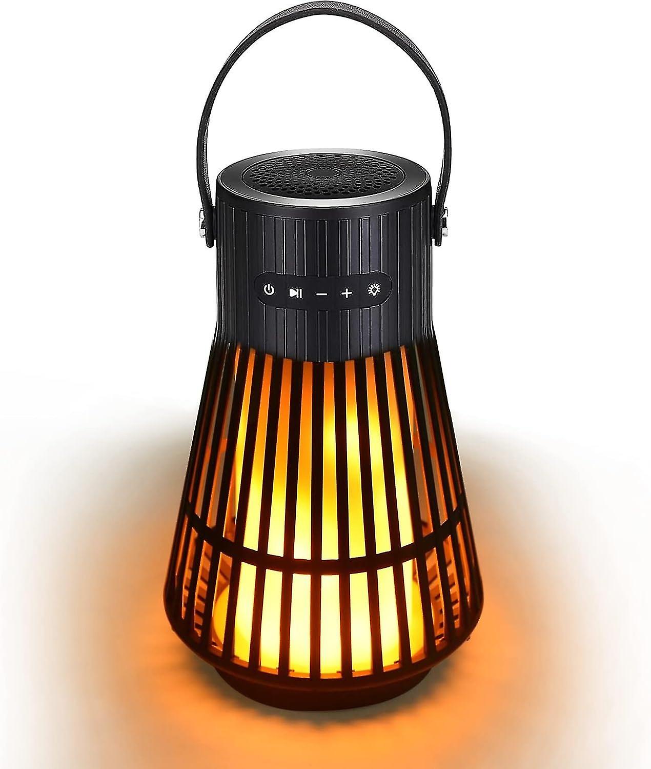 LED Flame Speaker, Portable Waterproof Bluetooth Wireless Speaker for Indoor/Outdoor, LED Flame Effe