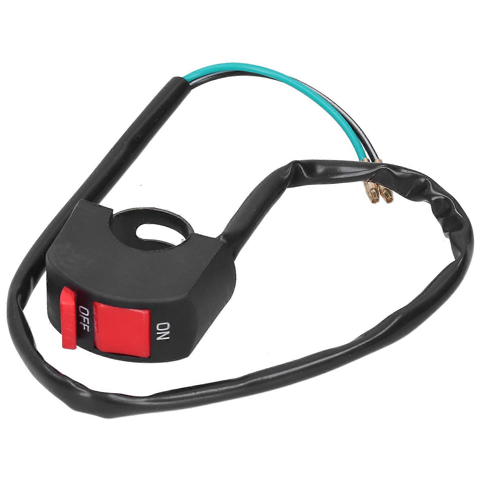 Motorcycle Handlebar Light Switch ON OFF Button Waterproof for ATV UTV Scooter 7/8in