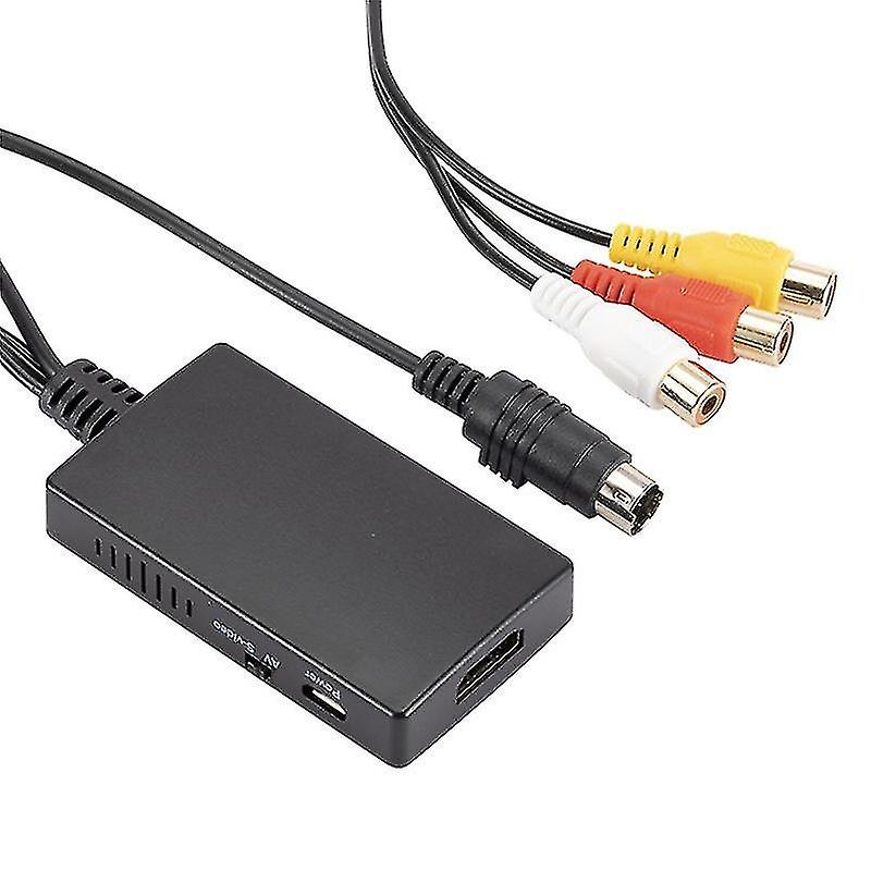 S-video till HDMI-omvandlare AV till HDMI-adapter RCA-omvandlare stöder 1080p