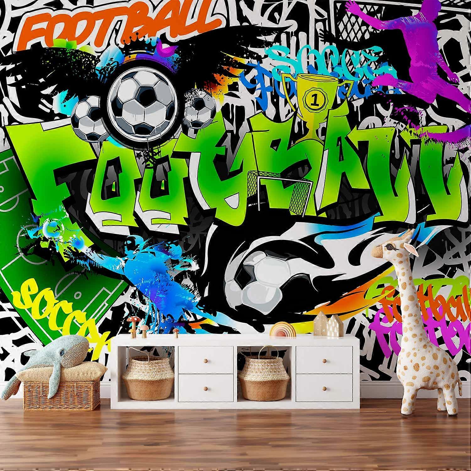 Fototapet - Fodbold Graffiti