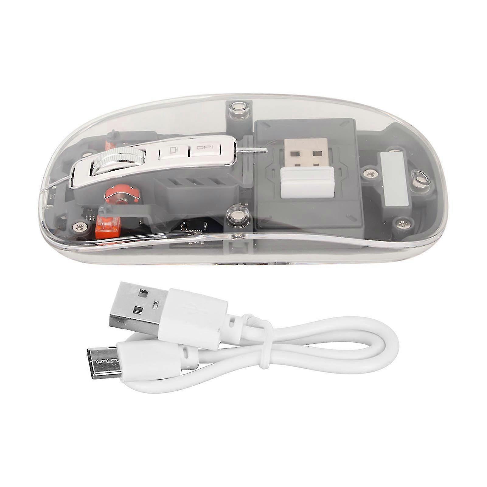 Computer Mice,Wireless Bluetooth Mouse Transparent Wireless Bluetooth Mouse BT Mouse Future-Proof Design