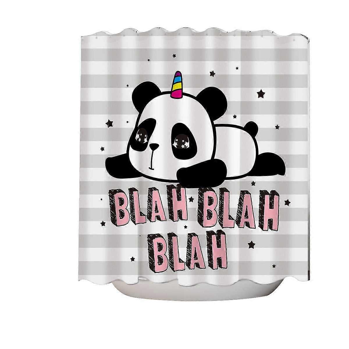 Adorable Unicorn Panda Shower Curtain