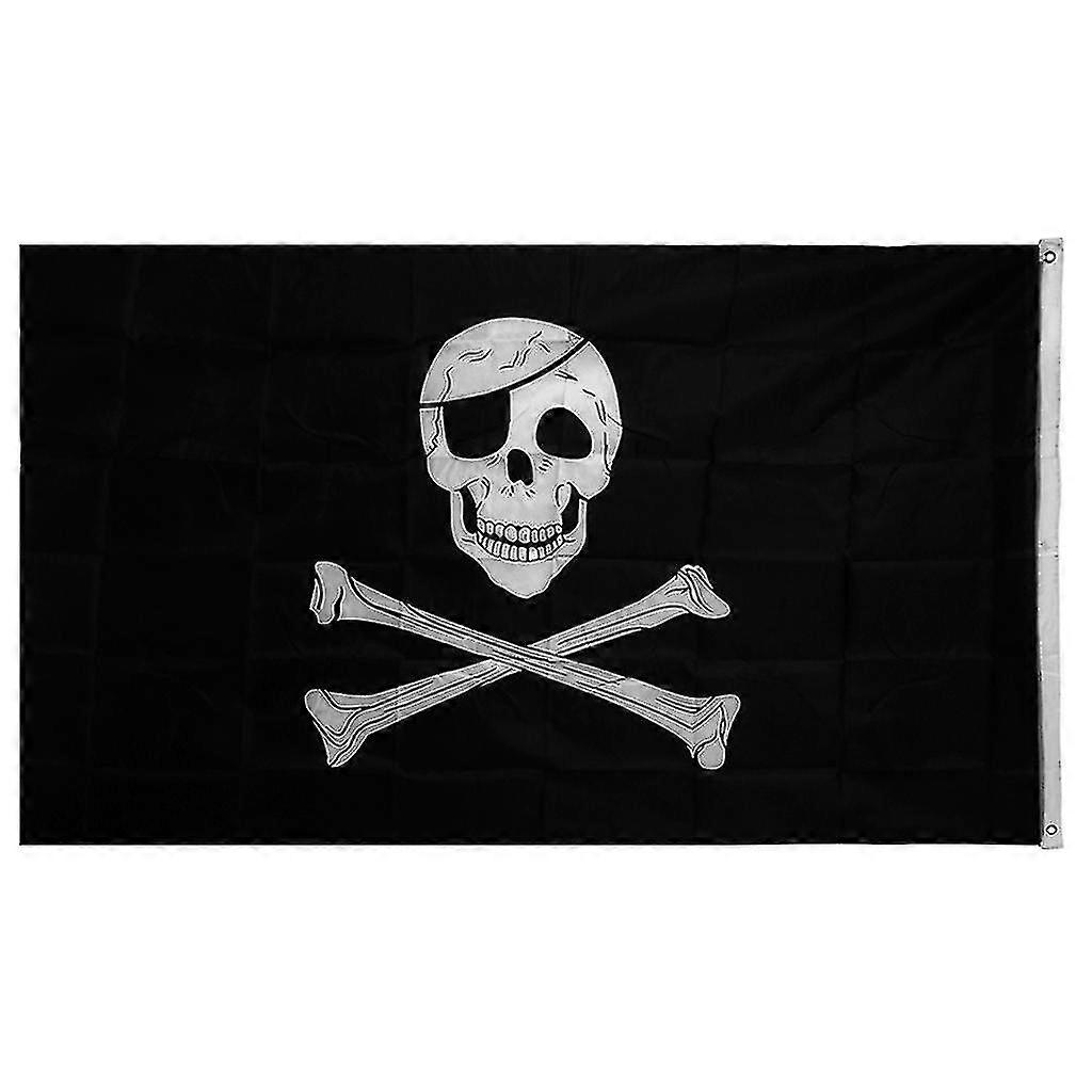 Large Skull And Crossbones Pirate Flag Jolly Roger Hanging With Grommet 90*150cm