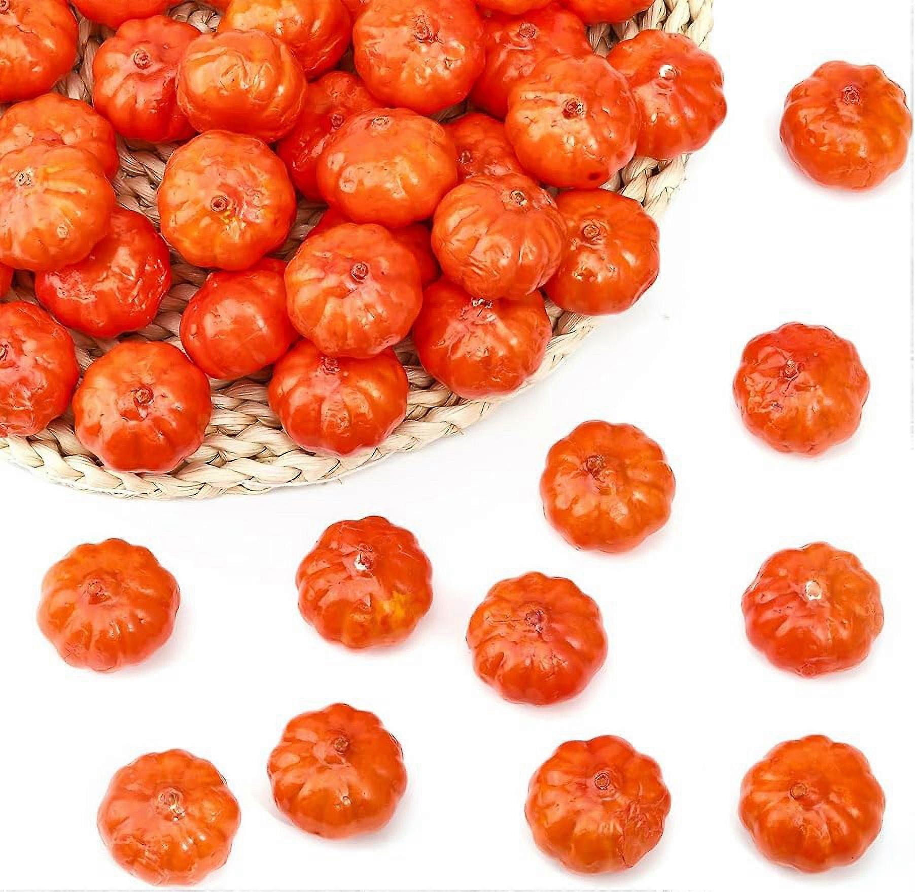 60Pcs Foam Fruit Artificial Pumpkin Simulation Realistic Lifelike Models Artificial Vegetables for Party Autumn Supplies Farmhouse Restaurant Photogra