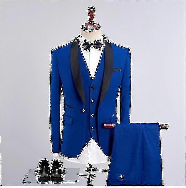 ファッションハンサム新郎タキシードジャケットベストパンツL)