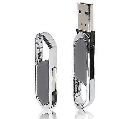 16gb metallic keychains style usb 2.0 flash disk (grey)