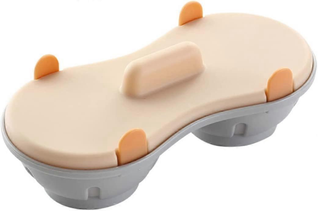 Microwave two-compartment steaming tray, steaming egg mold, kitchen tool (orange)