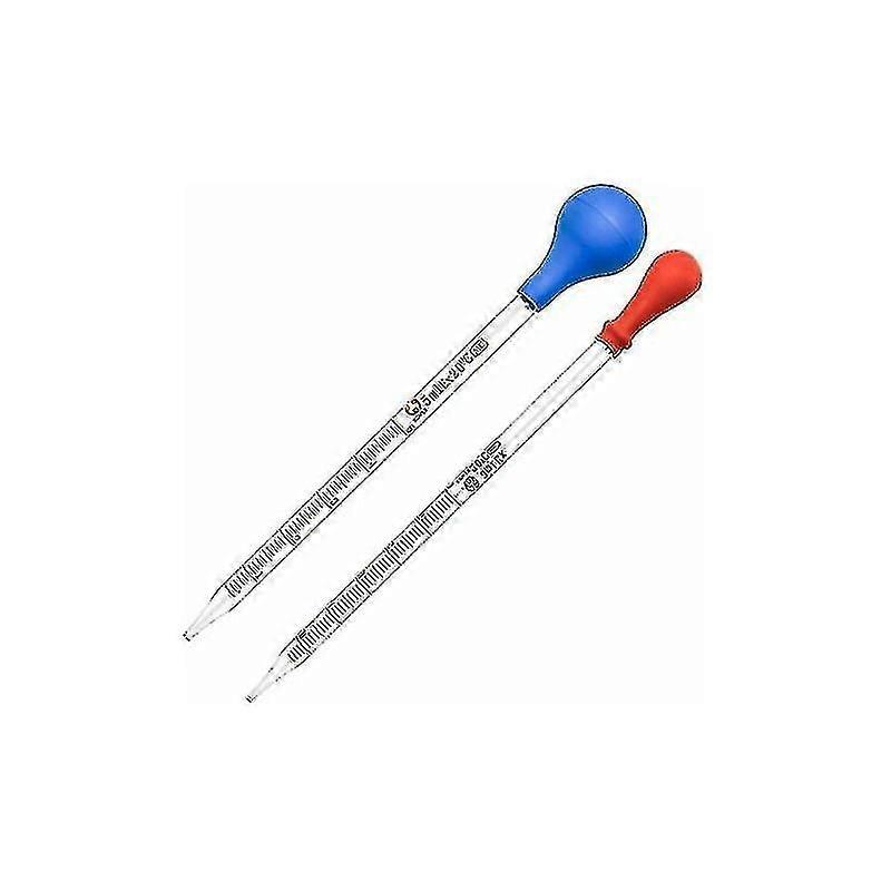 3ml 5ml Pipetă cu pipetă de sticlă Pichetă cu pipetă gradată Pipete cu pipete cu picurător 2pcs Pichetă cu picurător cu Sca Q