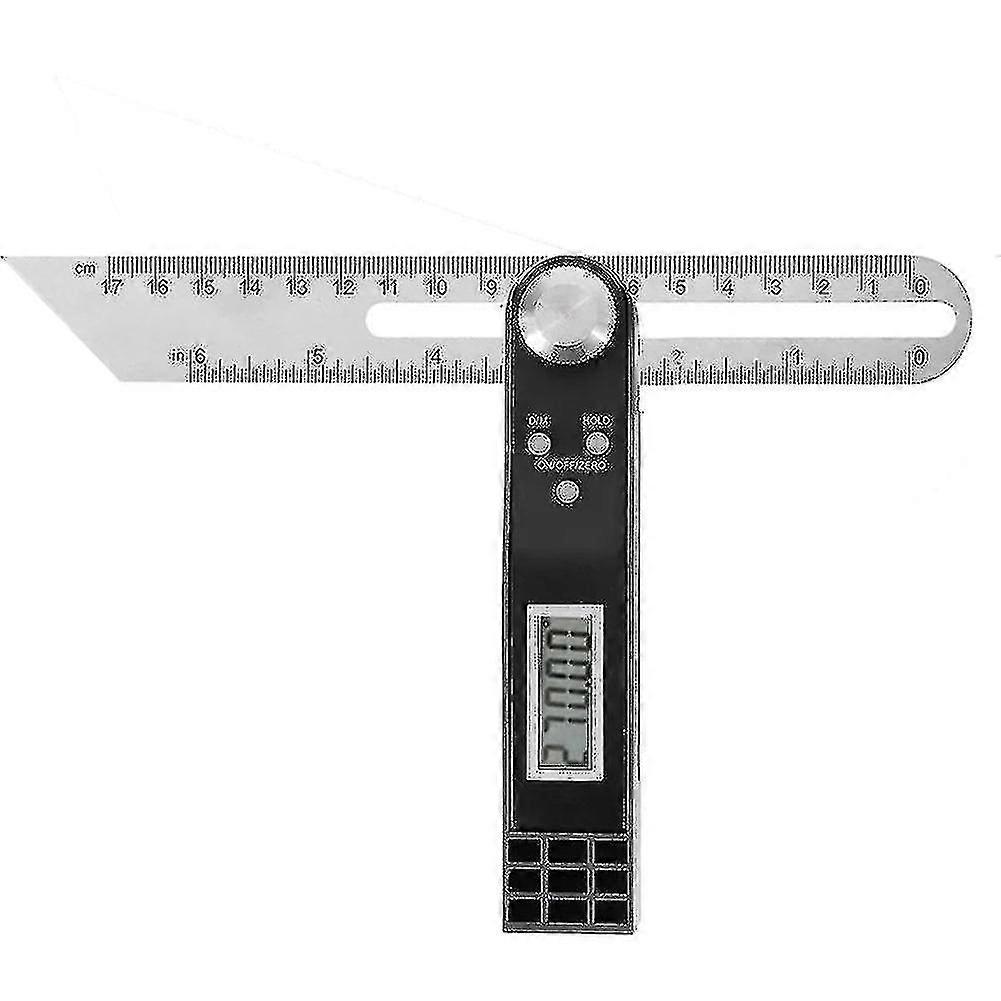 Stainless Steel Gauge Electronic Level Digital Protractor Sliding Angle Finder Battery Operated T Bevel Inclinometer 360-degree Tw