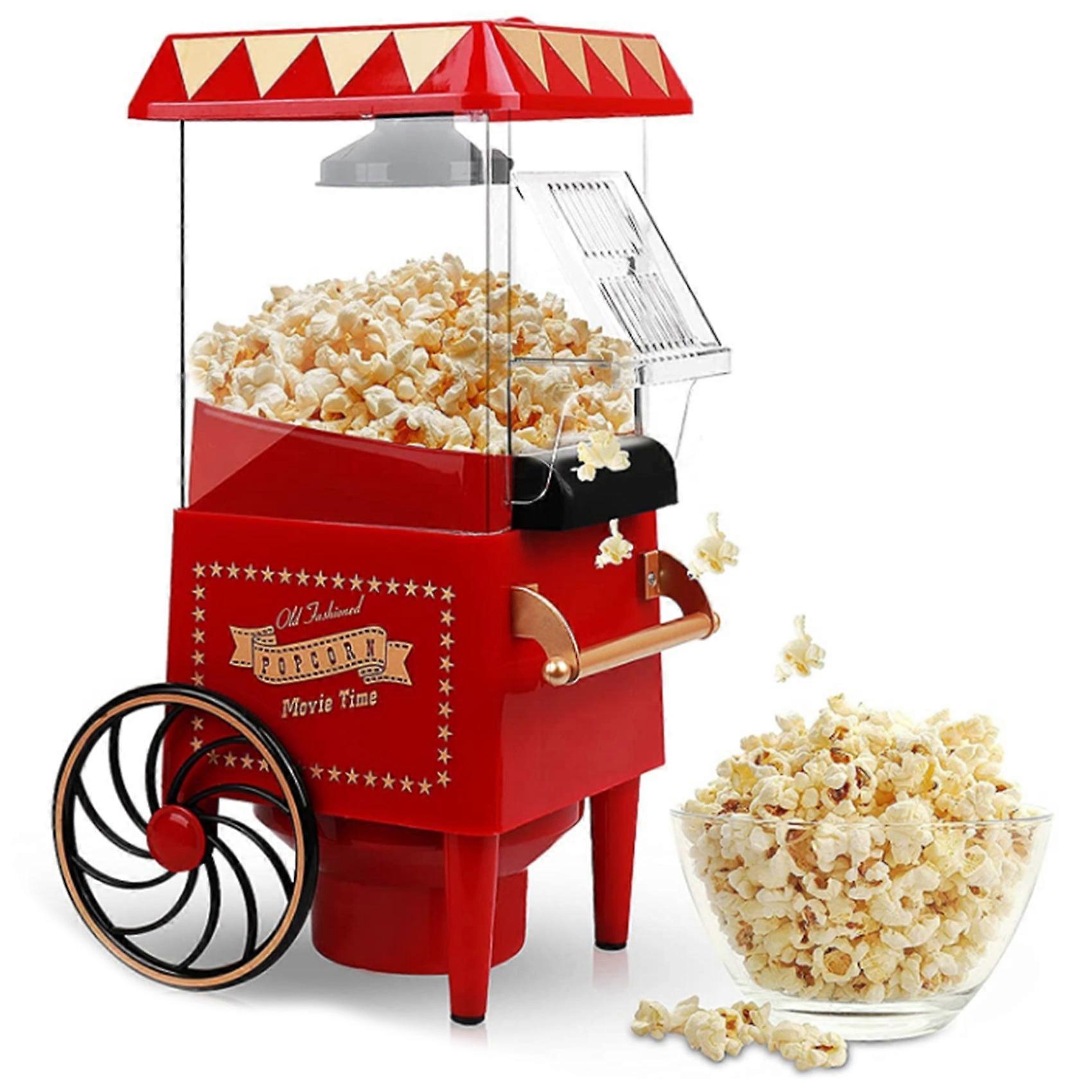 Popcorn Maker,Hot Air Popcorn Machine Vintage Tabletop Electric Popcorn Popper, Healthy and Quick E