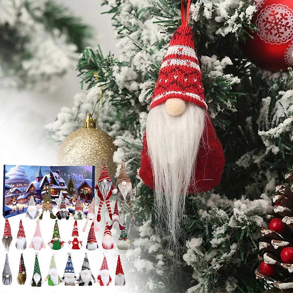 2024 Christmas Advent Calendar Blind Box,Xmas Advent Calendar with 24Pcs Collectible Gnome Dolls
