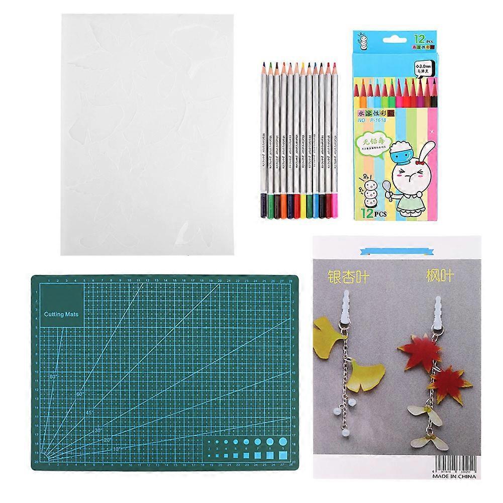 DIY Schrumpffolie Ahorn Ginkgo Form A4 Schneidebrett DIY HandMade Handwerk Zubehör