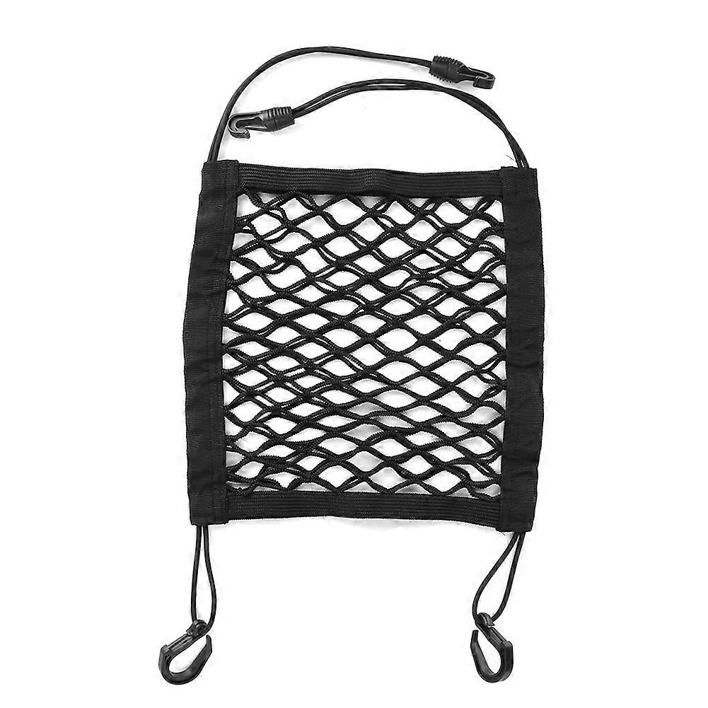 1 pcs Multifunction Double Layer Seating Side Storage Net Bag Car Sundries Pocket Organizer Holder,25*26cm