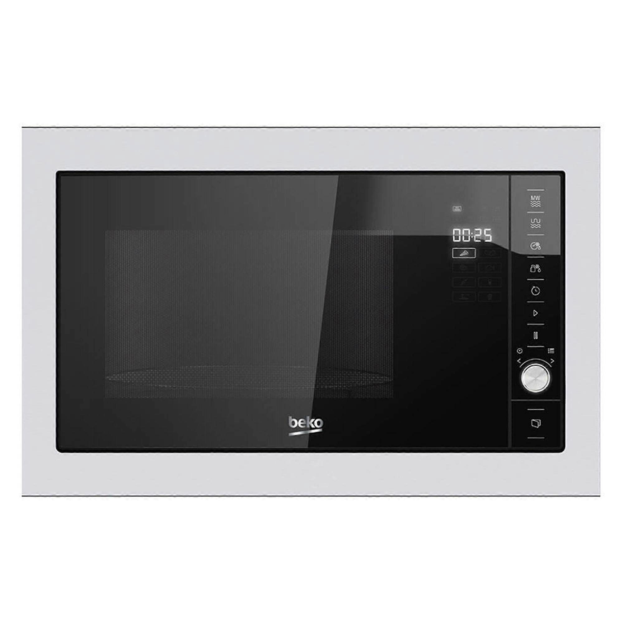 Beko MGB25332BG Four à micro-ondes encastrable, 900 W, 25 L, fonction de cuisson automatique, gris/noir + Sticky Pad Blue