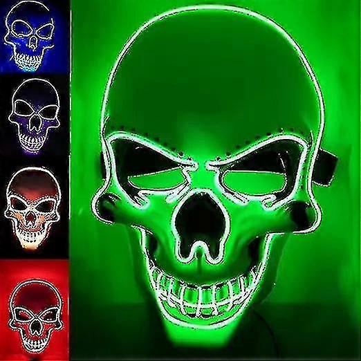 Halloween Mask Led Light Up Costumes Scary Mask For Party Supplies