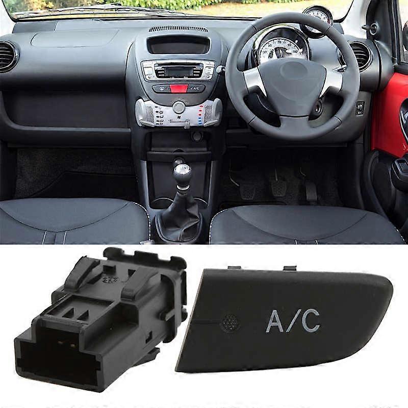 Car Air Conditioning AC Switch Push Button with Cap 6554KX Car Interior AC Switch Button Replacement for Citroen C1 20052014