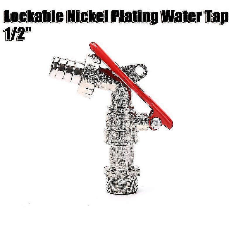 1/2 بوصة سبائك الزنك المياه الصنبور صنبور قابل للقفل حديقة خرطوم صنبور مع قفل Shytmv