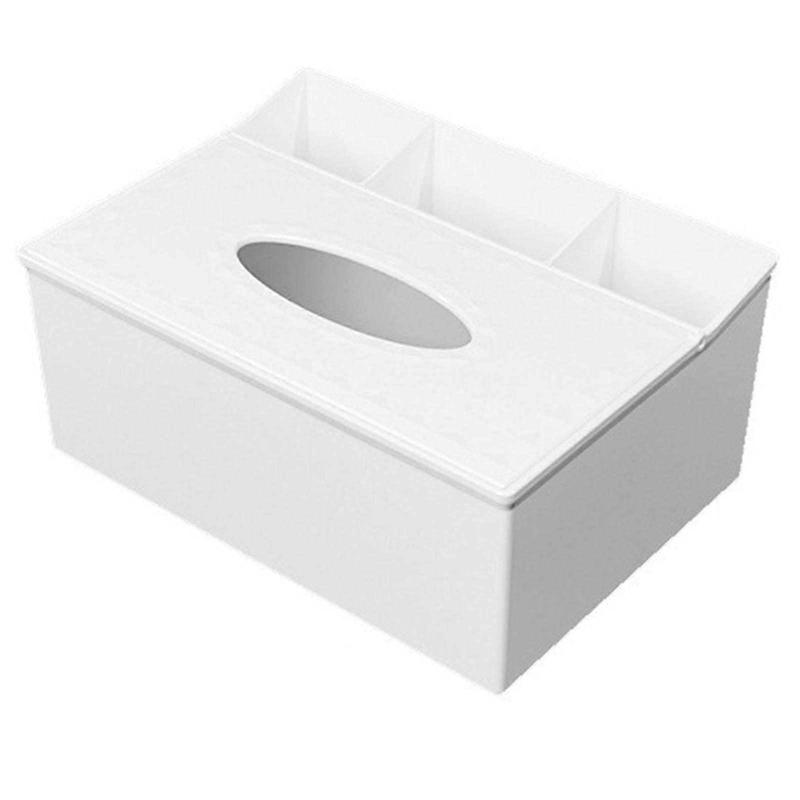 Desktop Multi-Function Tissue Box Heavy Duty Tissue Dispenser Box for Office Restaurant Dorms