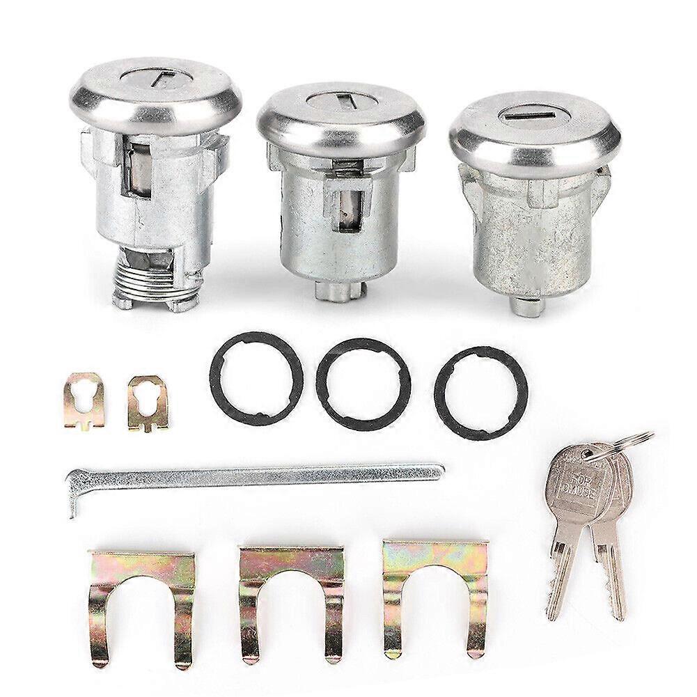 Car Door Trunk Lock Set Professional Cutlass Lock Cylinder Kit Door Trunk Key Replacement