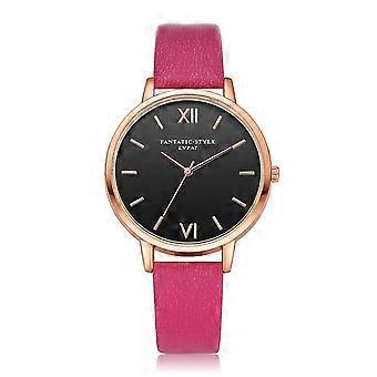 Enkel klocka set kvarts klocka trend pu rem damklocka med armband set seoras reloj de moda typ 6
