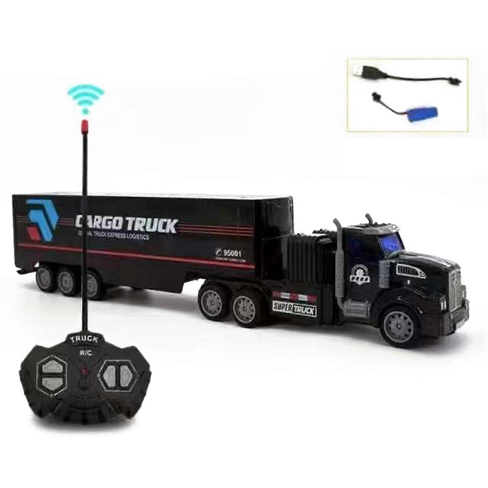 Wireless Remote Control Truck Toy Simple Operation Toy Car with Doors Openable for Exercising Children Hand-eye Coordination