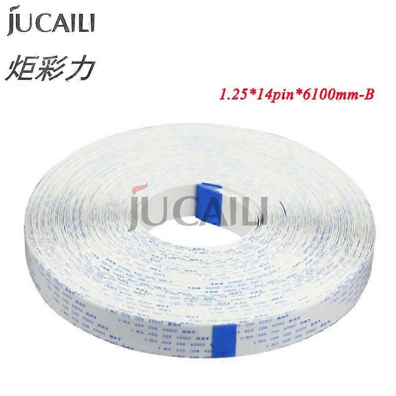 JCL 2pcs 14pin 6100mm Data cable for Eco Solvent/UV/Sublimation Printer 14P Long Data Flat Cable