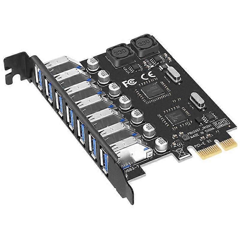 NEW 7 Port USB 3.0 PCI Express X1 Expansion Card PCI-E PCI E USB 3.0 Board USB3 6Gbps Adapter Controller NEC Chip for Desktop PC