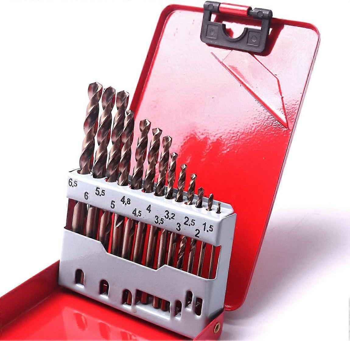 13pcs HSS Cobalt M35 Metric Twist Drill Bit Set,2024 Ping