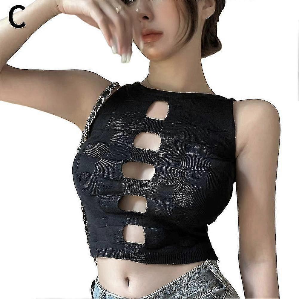 المرأة الصيف Camisole مثير الحجاب الحاجز عارية محبوك سترة