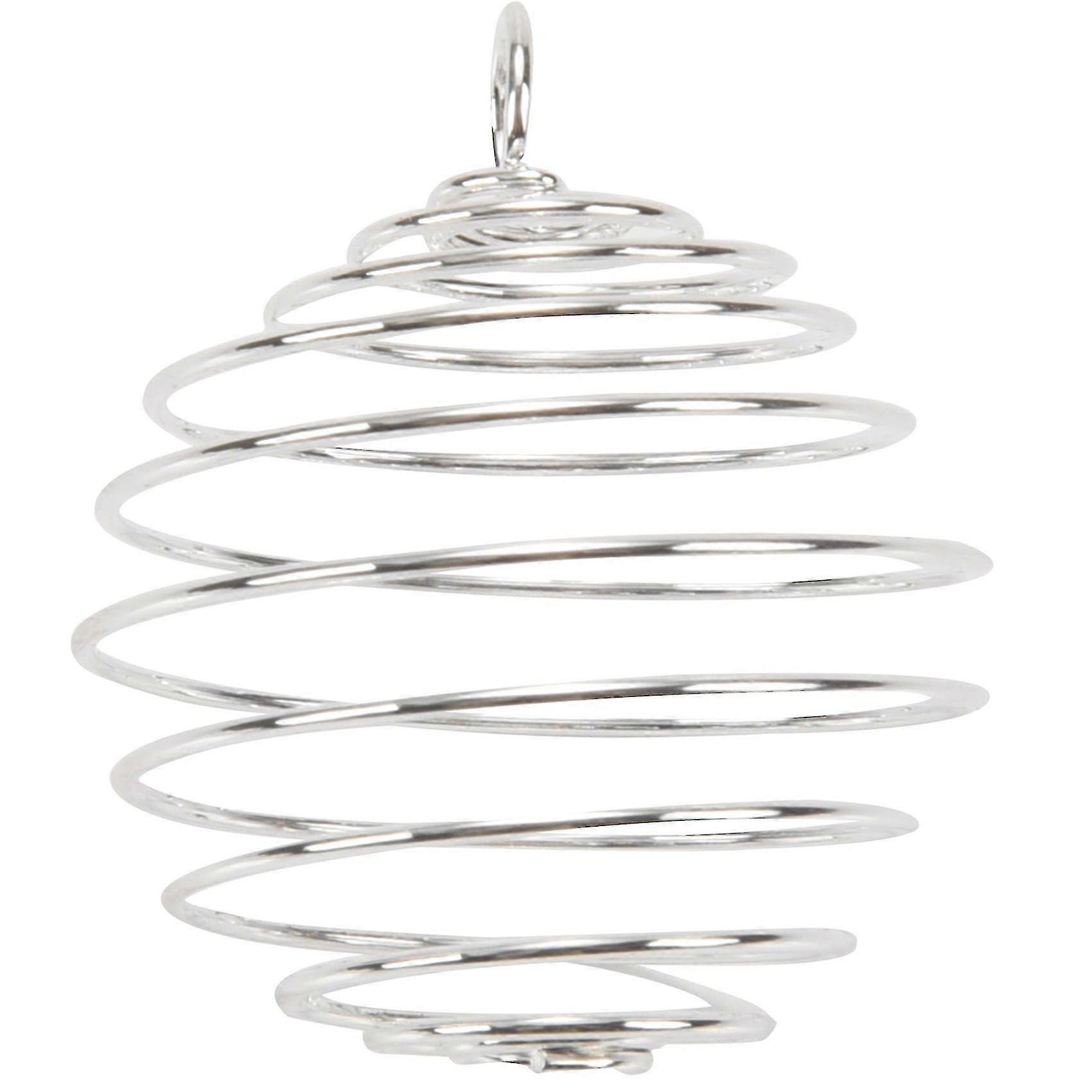30pcs Silver Spiral Bead Cages Pendants(15mm, 25mm, 30mm)