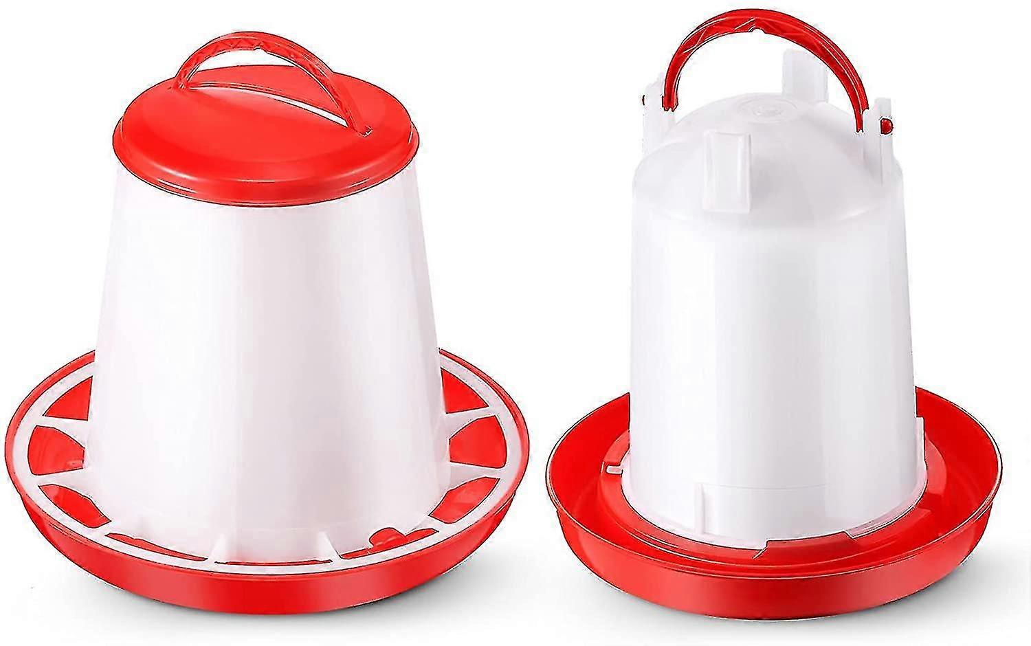 Chick Feeder And Drinker Kit Poultry Feeder Plastic Poultry Fountain Poultry