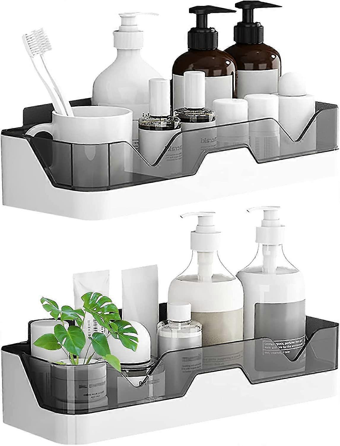 2pcs Shower Shelf, Set Of 2 Shower Shelf Without Drilling, Shower Shelf Support Over 7kg, Shower Storage