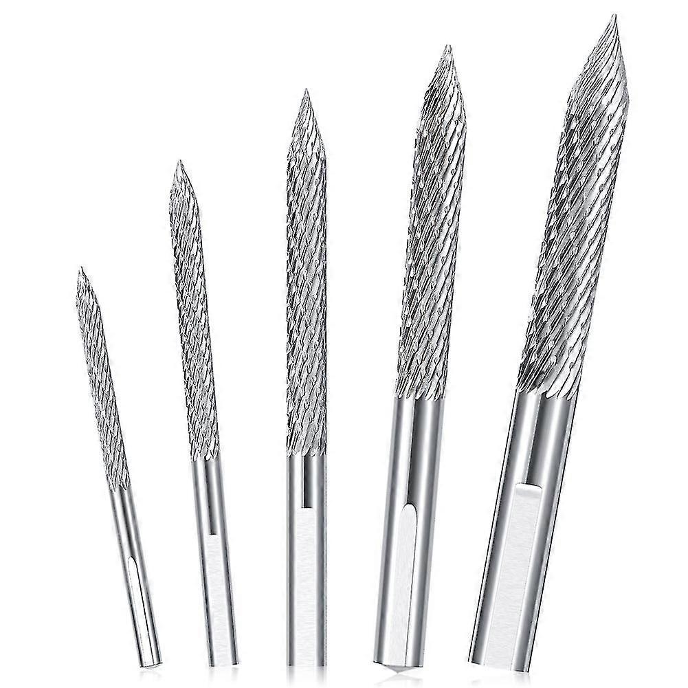 5 Pack Tire Bit Multi Sizes Tire Repair Carbide Burr Drill Bit Tire Patches Plug Cutters Wire Cutte