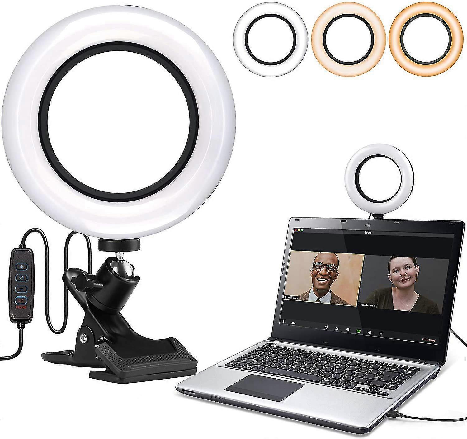 Lighting Ring Light, Laptop Video Conference Lighting Set, 6.3 Inch Led Ring Light, Selfie Ring Light