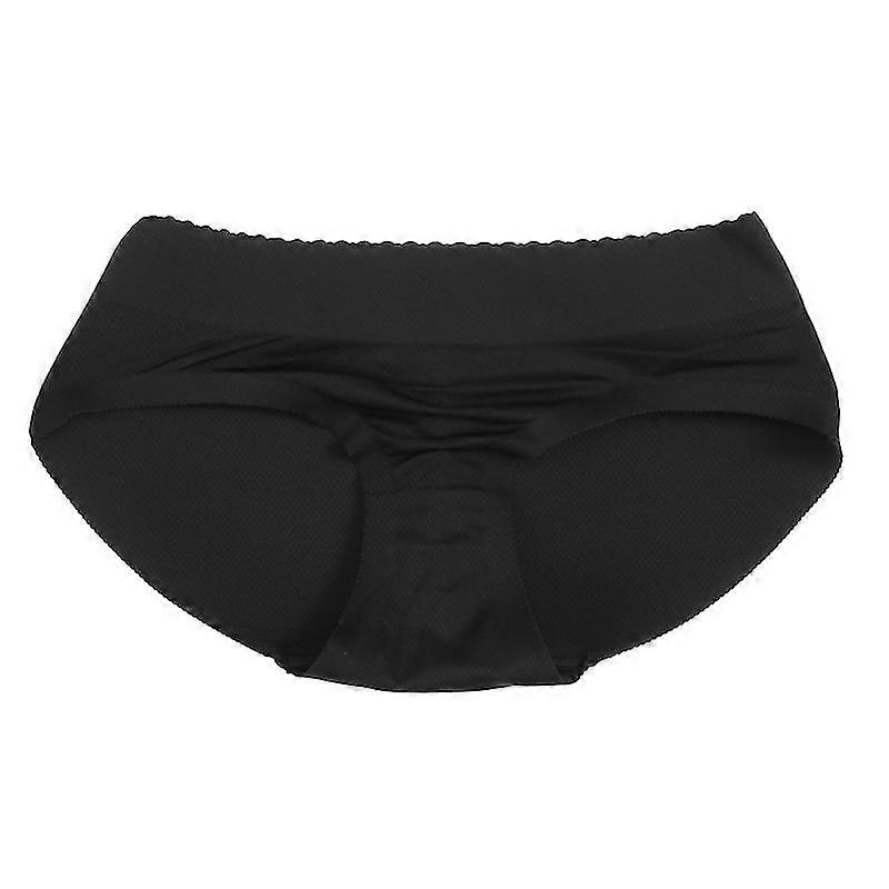 Woman Butt Hip Enhancer Panty Fake Ass Underwear Push Up Padded Panties Size L (black)