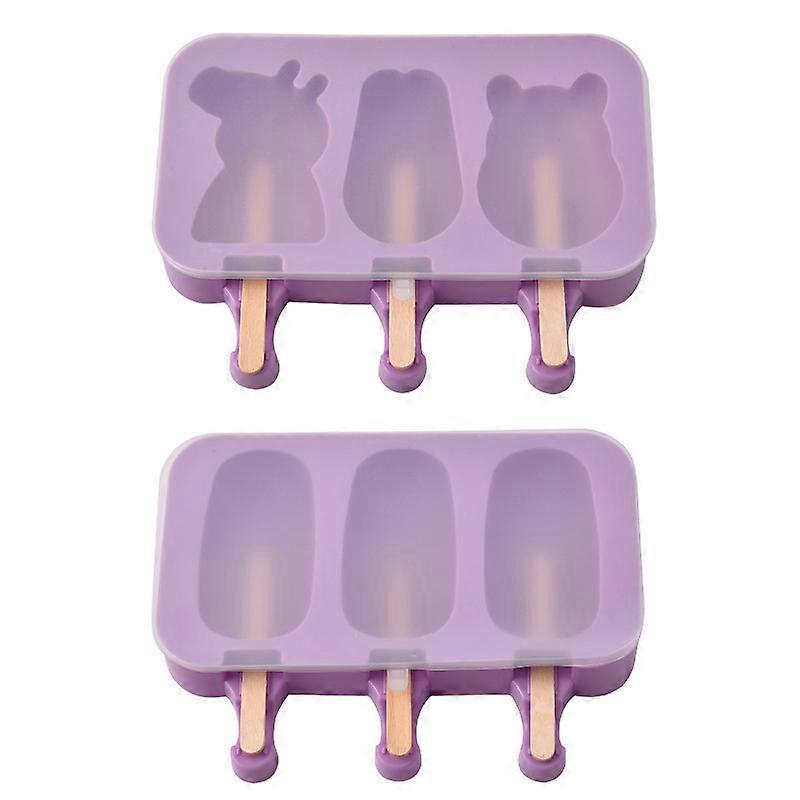 2pcs Reusable Pop Mold Popsicle Maker Lolly