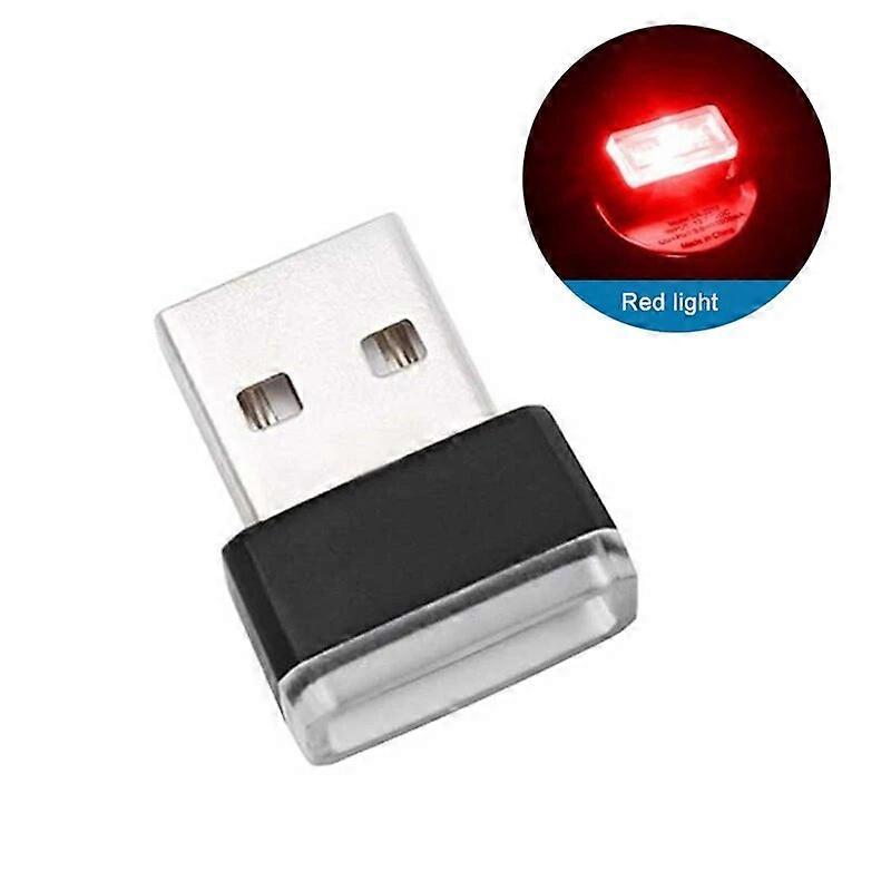 1 PCS μίνι USB LED διακόσμηση ατμόσφαιρα λαμπτήρα αυτοκίνητο εσωτερικό styling διακοσμητικό φως περιβάλλοντος φως καθολικής λευκό πάγο μπλε κόκκινο ροζ