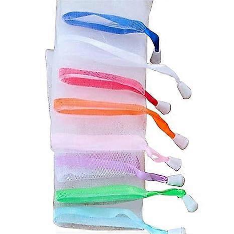 21 PCS Double Layer Bubble Foam Net Exfoliating Mesh Soap Saver Pouch Bubble Foam Net Drawstring Holder Bags Body Facial Cleaning Tool