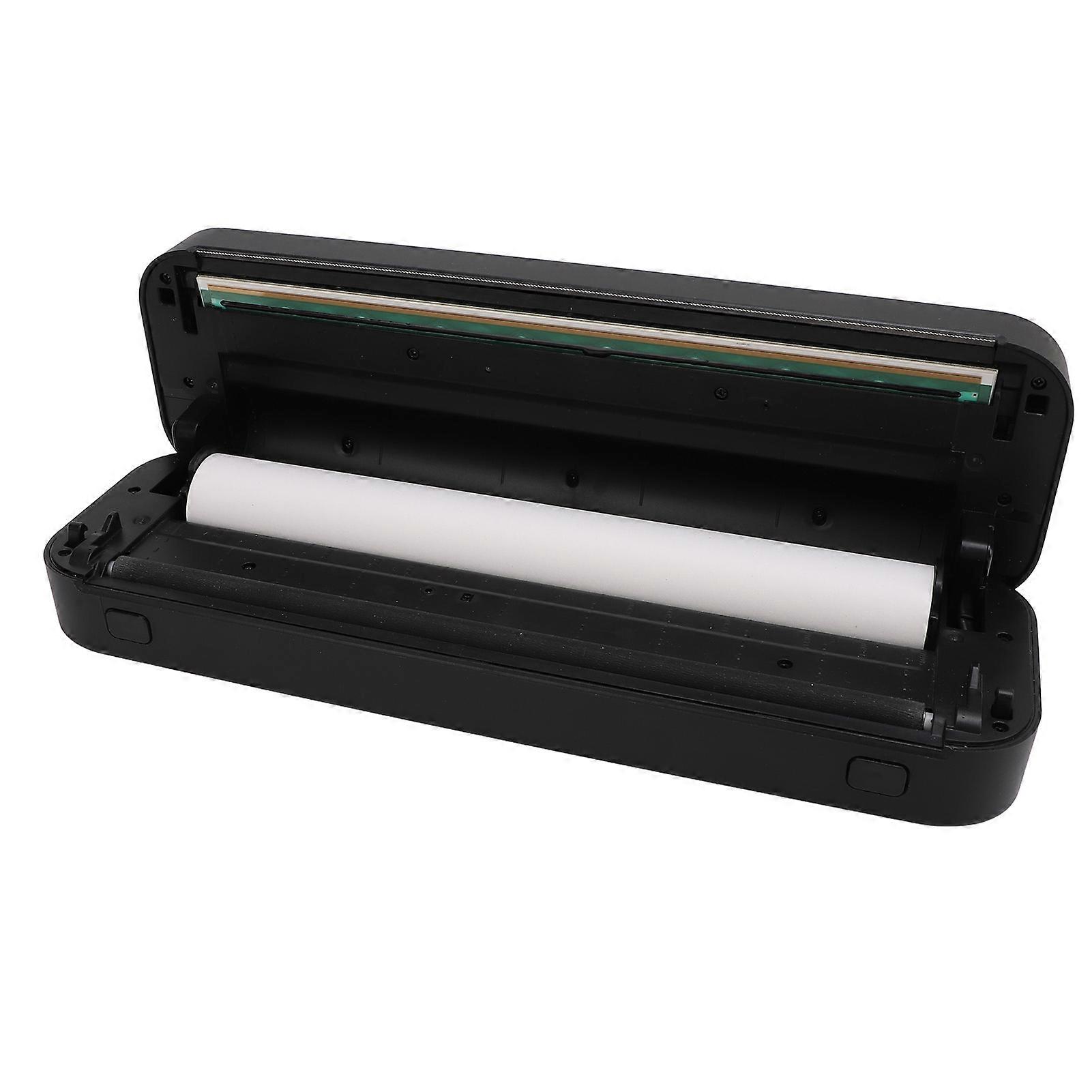 Portable Printer Wireless for Travel Bluetooth Thermal Printer A4 Thermal Paper Inkless Printer for IOS for Android Laptop Black