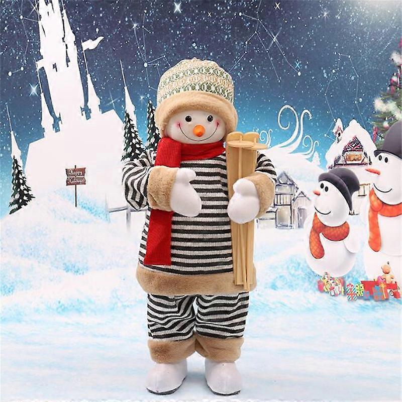 1PACK Plush Snowman Toys, Adorable Snowmen Decorations with Assorted Outfits, Soft and Cuddly Snowman Plush, Fun Christmas Tree Dcor