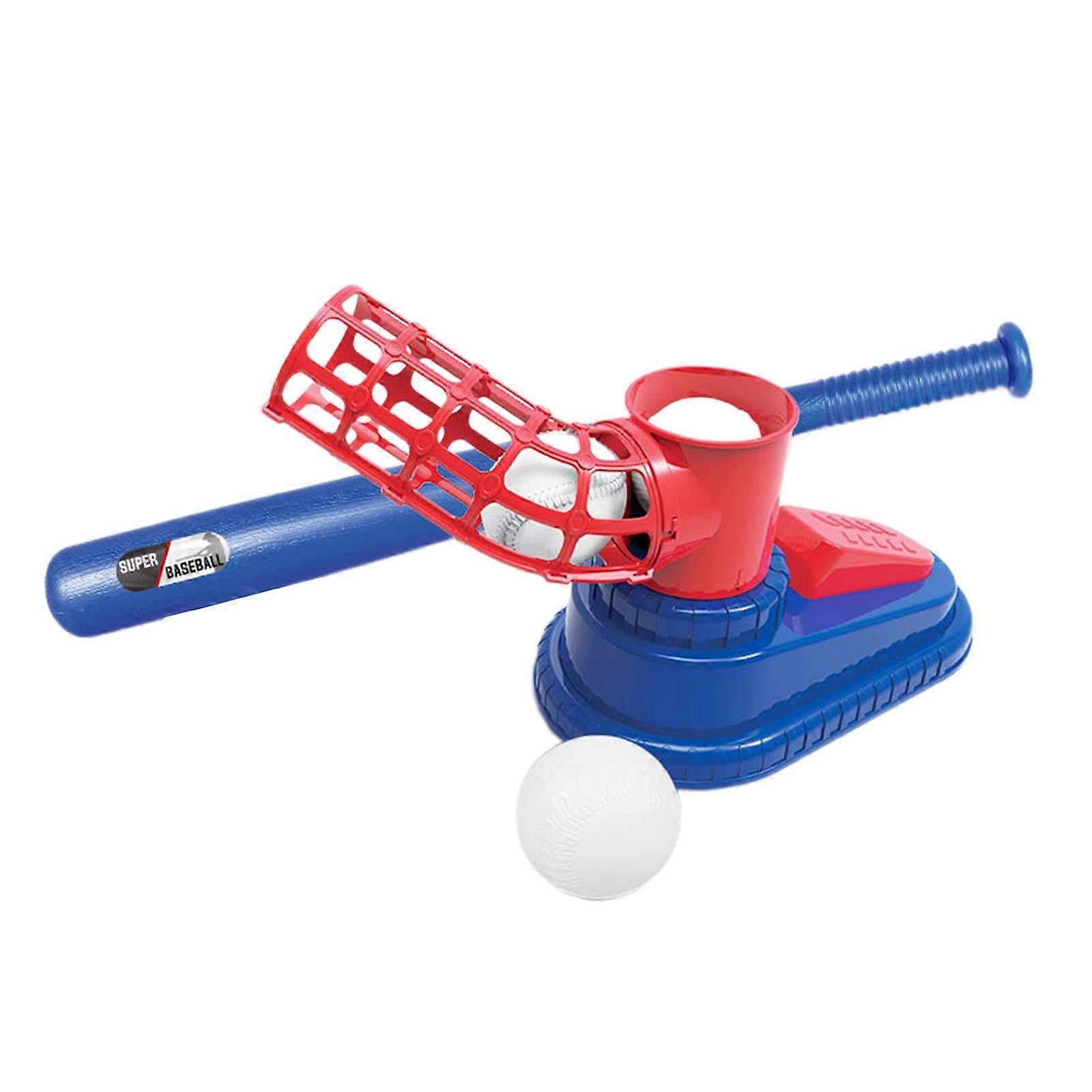 Kids Baseball Pitching Machine Batting Machine Gift with Bat and 3 Baseballs