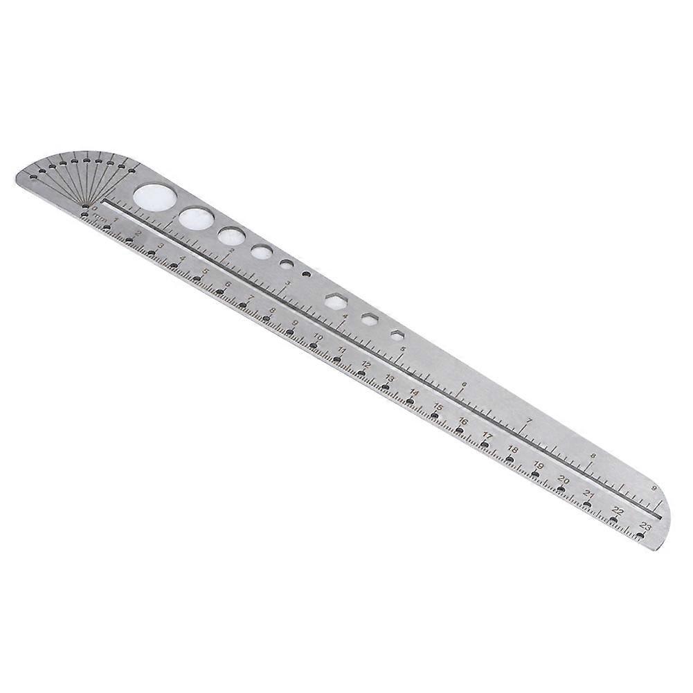 Scale Ruler Multifunctional Stainless Steel Compass Protractor Measuring Tool