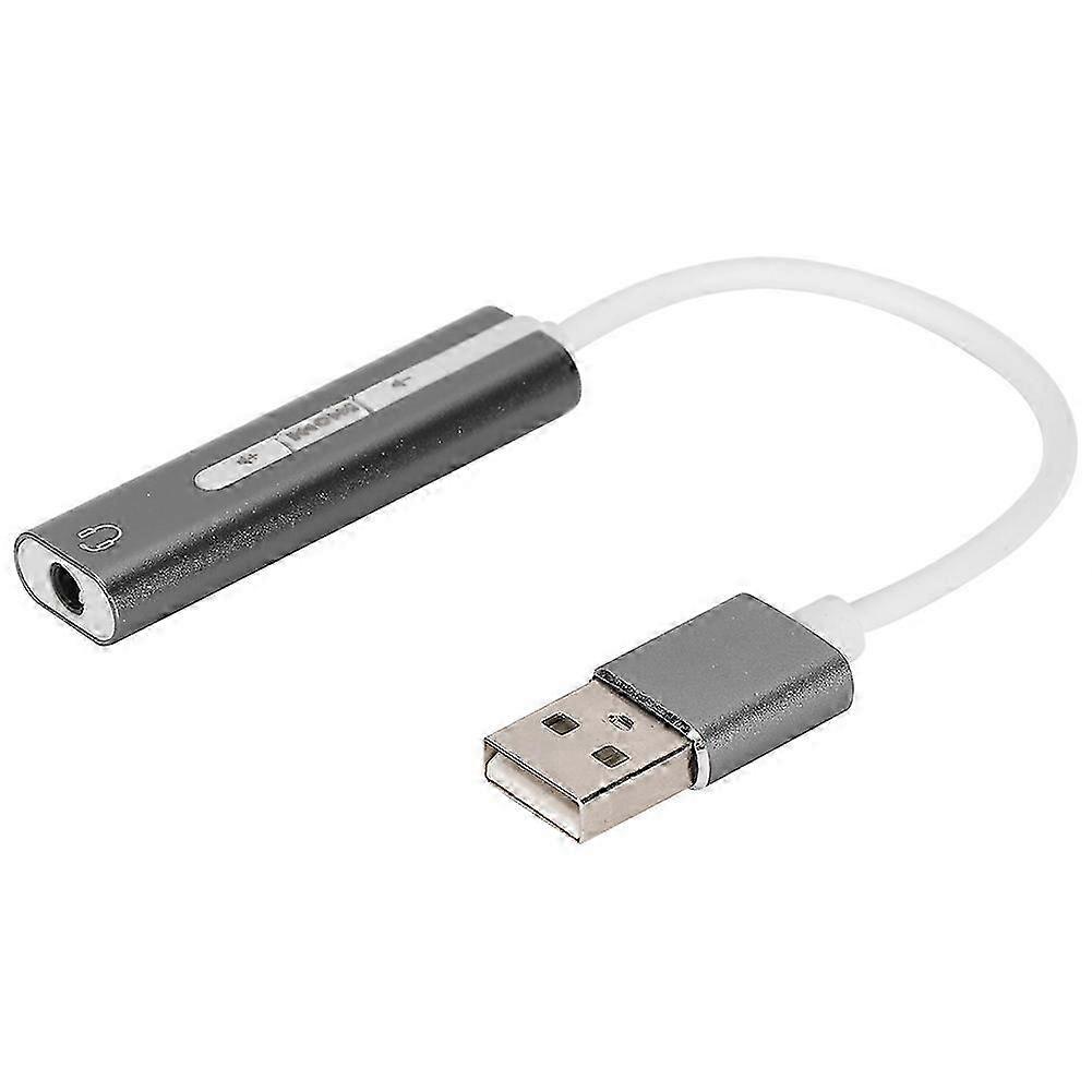 USB Sound Card Aluminium Alloy External Computer Audio Card for All Computer Systems 7.1 Stereo