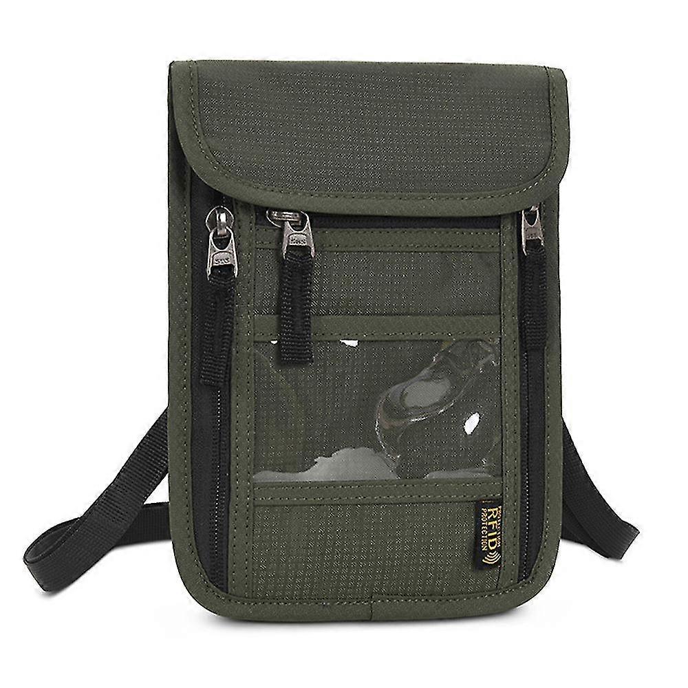 متعددة الوظائف المحمولة السفر جواز السفر محفظة Rfid حجب جواز السفر حامل الرقبة الحقيبة للنساء الرجال مع حزام قابل للتعديل