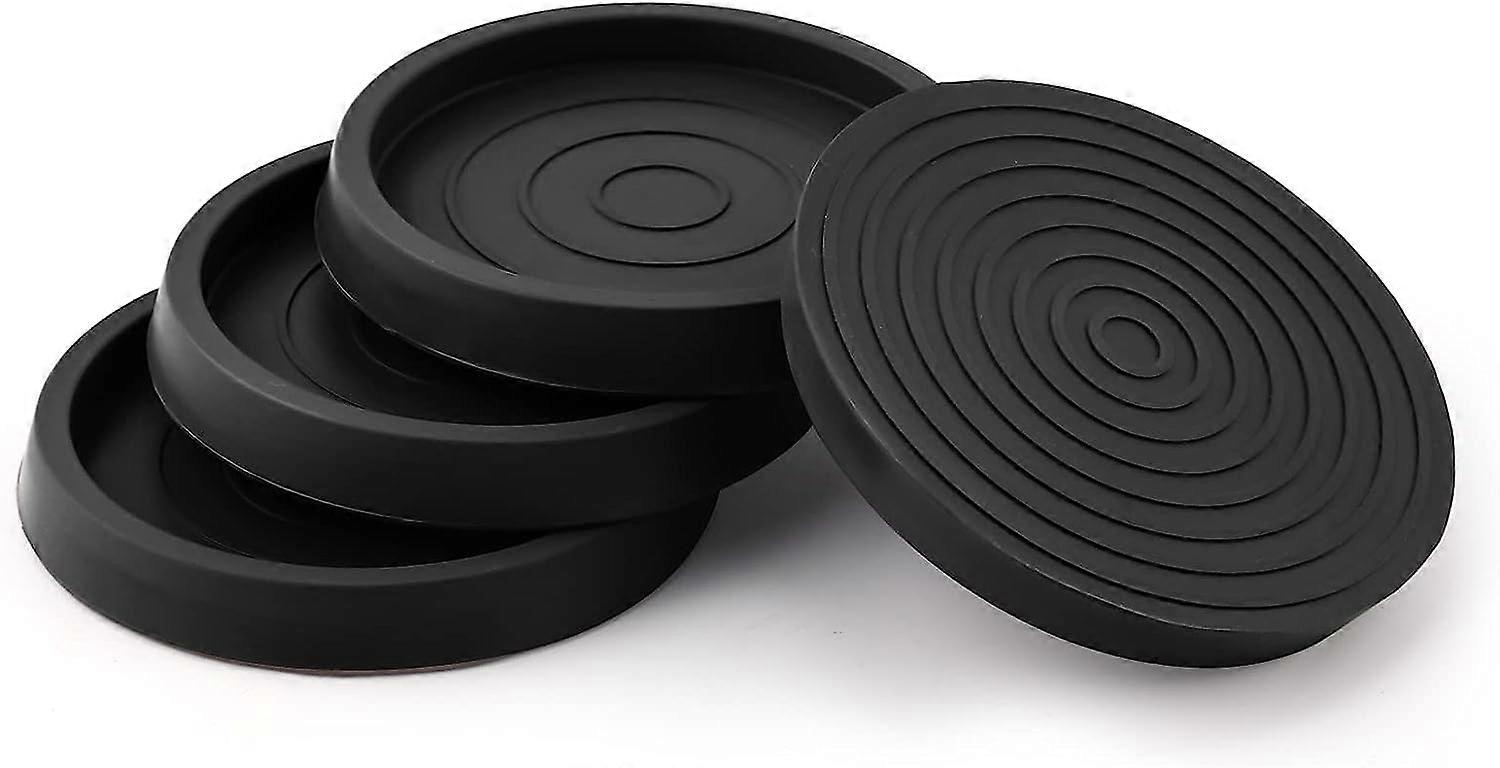4PCS Furniture Caster Cups Round Furniture Coasters Rubber