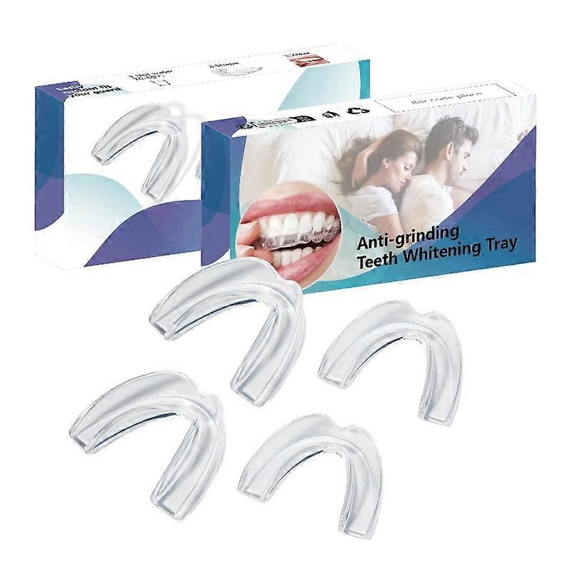 Grinding Splint for Night, Against Nocturnal Bruxism and Snoring, Transparent Tooth Splint for Better Sleep, 4 Malleable Mouthpieces, Against Teeth Gr